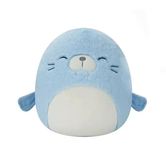 Squishmallows Harvey The Walrus 12" Blue Fuzzamallows Plush Kellytoy Brand New - Picture 1 of 4